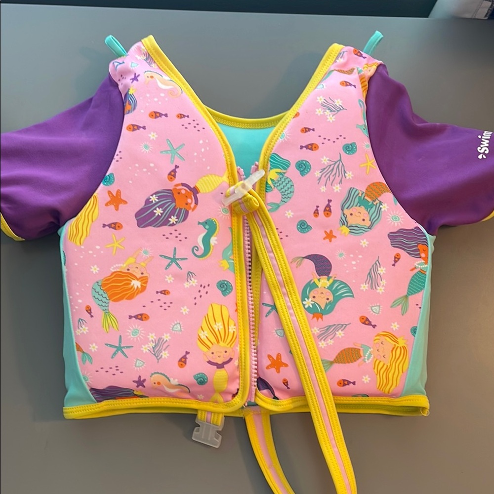 Kids Mermaid Swim Vest - Pink and Purple. Worn once